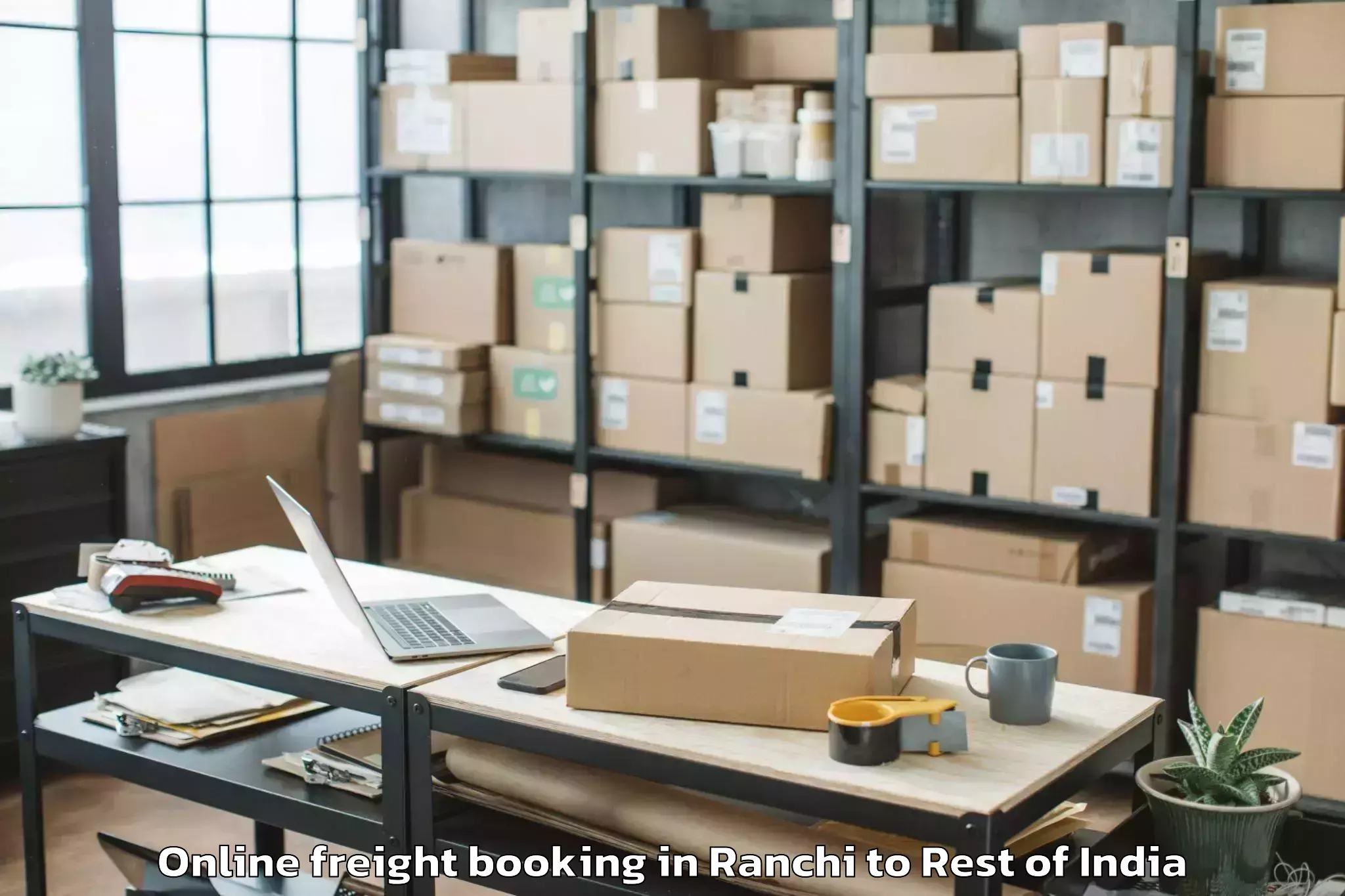 Ranchi to Srinagar Airport Sxr Online Freight Booking